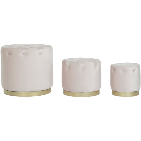 Repose-Pieds Set 3 Polyester 60X60X45 Couvercle (1/5)
