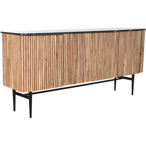 Commode Acacia Marbre 170X40X80 Noir (1/5)
