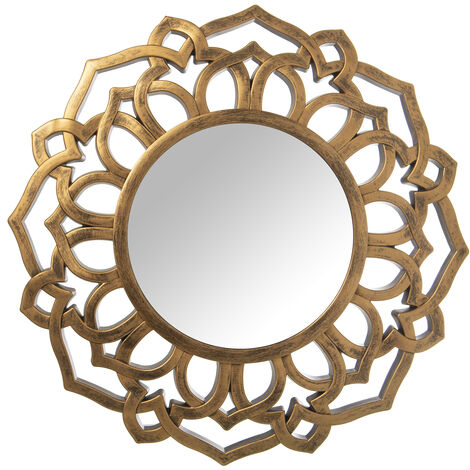 Miroir Résine Doré °60X3 Cm, Int:°29 Cm (1/2)