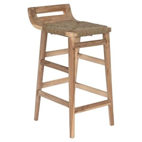 Tabouret Teck Fibre 37X45X77 Naturel (1/5)