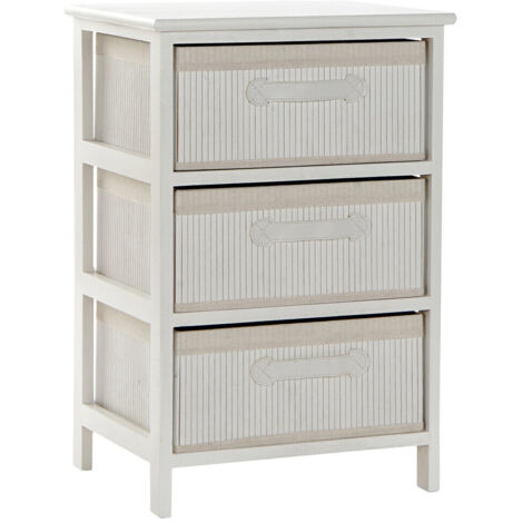 dkd-home-decor Cassettiera blanc 42x32x63 cm 3 tiroirs (1/5)