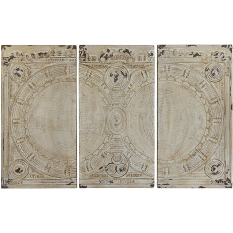 DKD Home Decor Beige Néoclassique Décoration Murale 3 pièces (1/4)