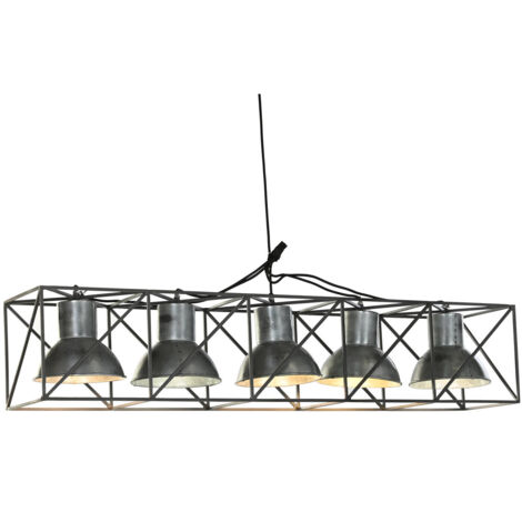 DKD Home Decor Multiposition Suspension Noir Gris 115 cm (1/5)