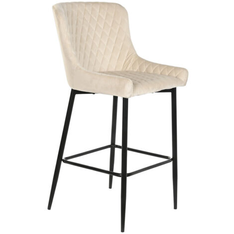Tabouret Polyester Métal 48X55X100 Rombo Beige (1/5)