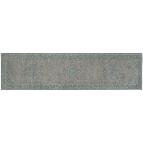 DKD Home Decor Tapis Coton Chenille 60x240 cm Blanc Noir (1/5)
