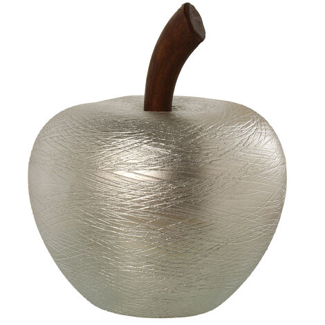 Figurine Pomme Céramique Argentée35 Cm °25X35 Cm (1/2)