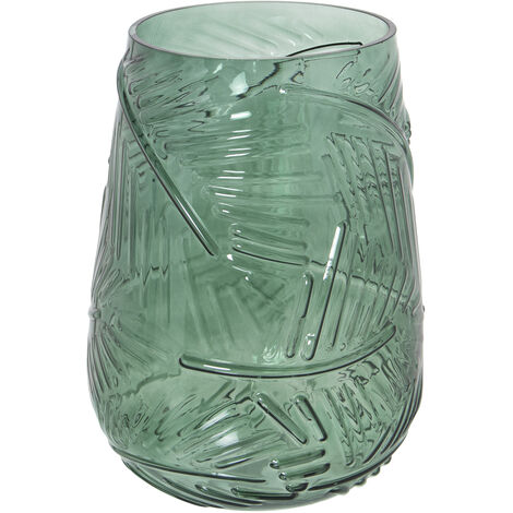 Vase en Verre Vert °18X25 Cm, ​​Bouche : °13,5-Base : °9 Cm (1/3)