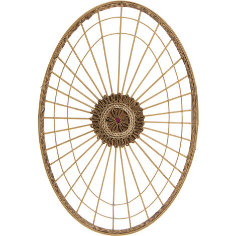 Ornement mural ovale en bambou naturel 52X3X77 Cm (1/5)