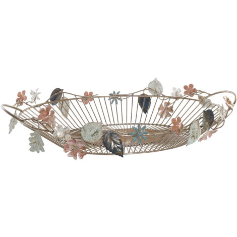 DKD Home Decor Centre de Table Métal Multicolore 56x36 cm (1/3)