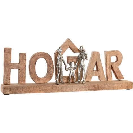 DKD Home Decor Figurine Décorative Marron Aluminium Bois (1/3)