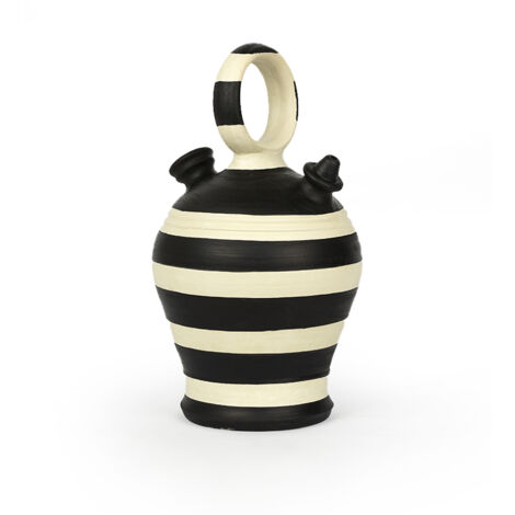 Botijo ​​​​19x19x35 Argile Blanc Cassé/Noir (1/5)