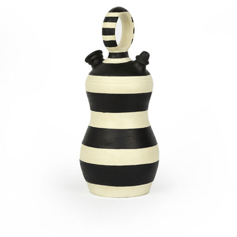 Botijo ​​​​15x15x31 Argile Blanc Cassé/Noir (1/4)