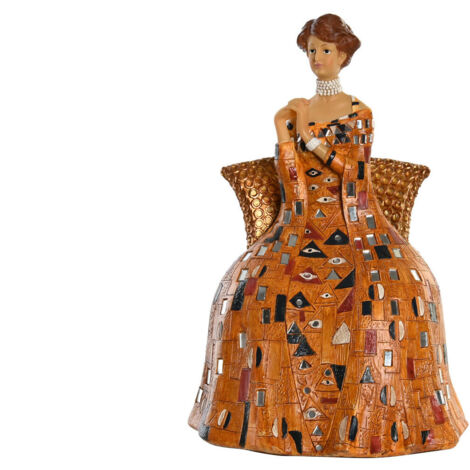 DKD Home Decor Figurine Décorative Jaune en Résine 21,5x18,5x31 cm (1/4)