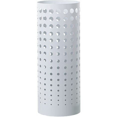 Porte-parapluie rond en métal blanc - Cercles - °19X49 cm (1/3)