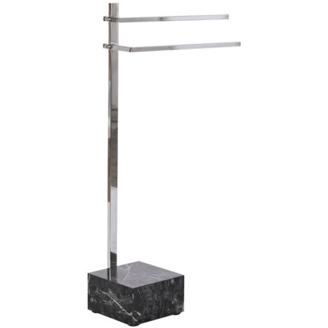 Porte Serviettes Acier Mdf 45X21X80 (1/4)