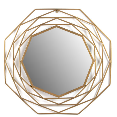 Miroir 81x4x81 Verre/Métal doré (1/3)