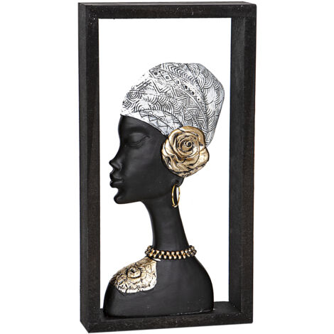 Buste Femme Résine Avec Couronne De Laurier Hauteur 20cm - Déco Intérieur