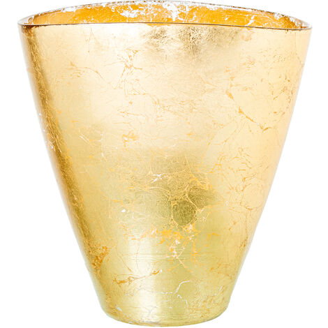 Vase en verre 24 Cm doré 24X14X24 Cm (1/5)