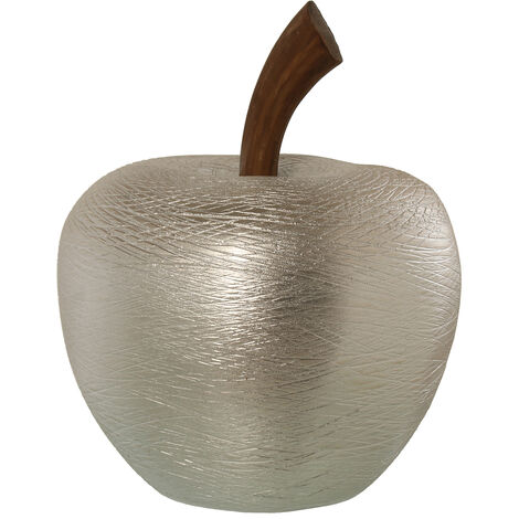 Figurine Pomme Céramique Argentée40 Cm °30X40 Cm (1/2)