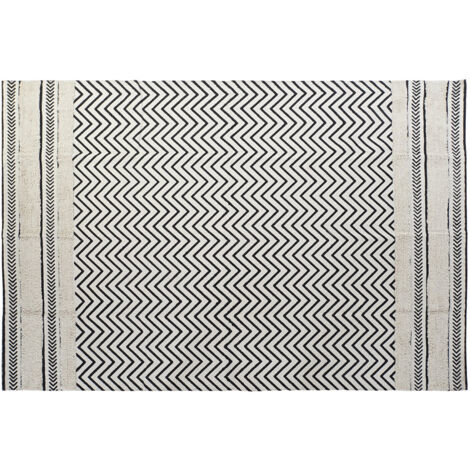 dkd-home-decor Home Decor Tapis Noir Zigzag 160x226 cm (1/4)