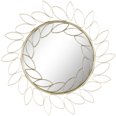 Miroir Métal Miroir 80X2X80 Doré (1/4)