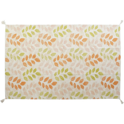 DKD Home Decor Tapis Beige Multicouleur Feuille 120x180 cm (1/4)
