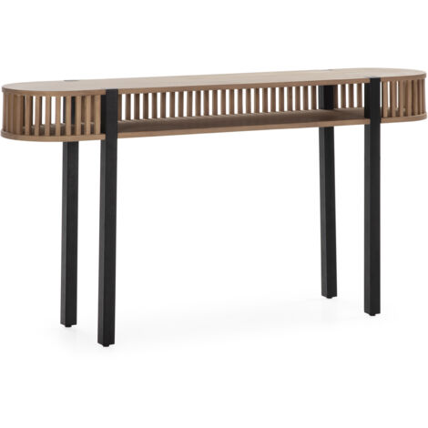 Console 150x33x80 Bois sable/Métal noir (1/4)