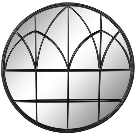 DKD Home Decor Miroir mural Noir Métal 76x76 cm (1/3)