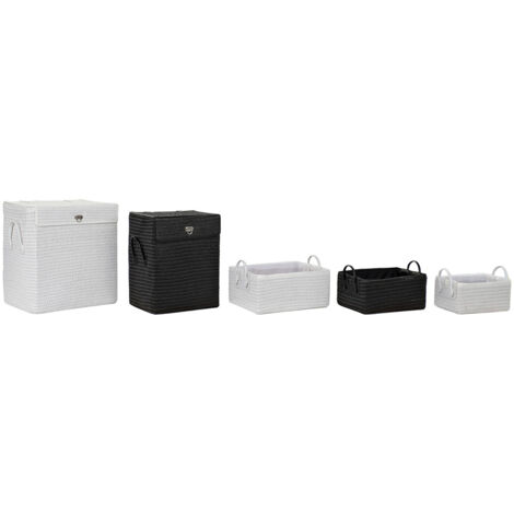 Corbeille Set 5 Pp 45X34X49 Blanc (1/5)
