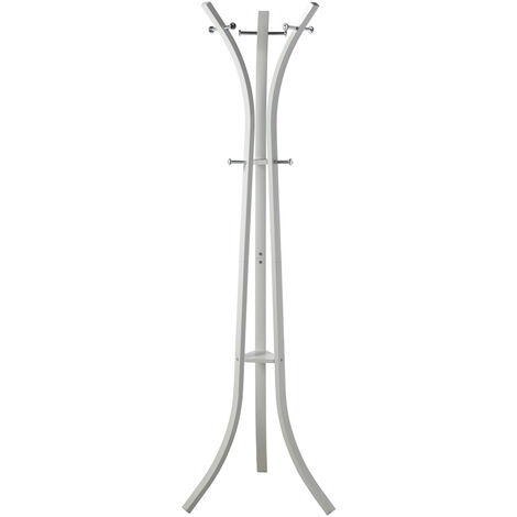 Portemanteau Sur Pied En Métal Blanc 58X58X180 Cm, Tube : 20/40Mm+°13M