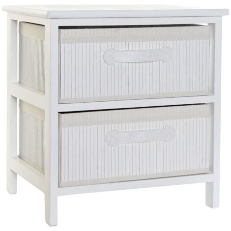Commode Bambou Paulownia 42X32X45 Blanc (1/4)