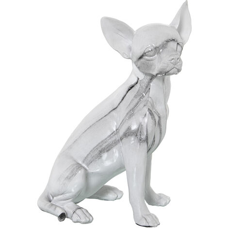 Figurine de chien en résine finition marbre 15X13X26 Cm (1/5)