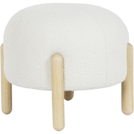 DKD Home Decor Footrest blanc 45 x 45 cm moderne (1/4)