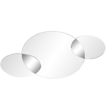 DKD Home Decor Miroir mural en verre argenté Cercles