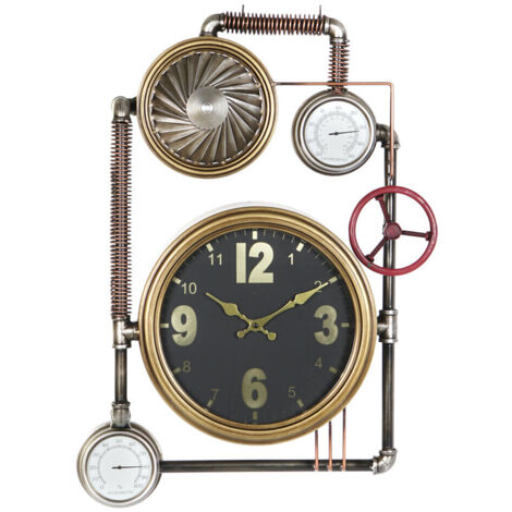 Pendule Fer Verre 50,5X12X73 Doré (1/5)