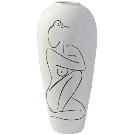 DKD Home Decor Abstrait Vase Blanc 34x34x73.5 cm (1/4)
