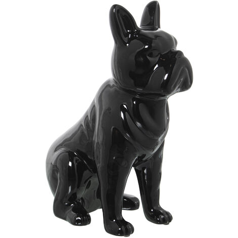 Figurine chien en céramique noir brillant 14X26X33 Cm (1/5)