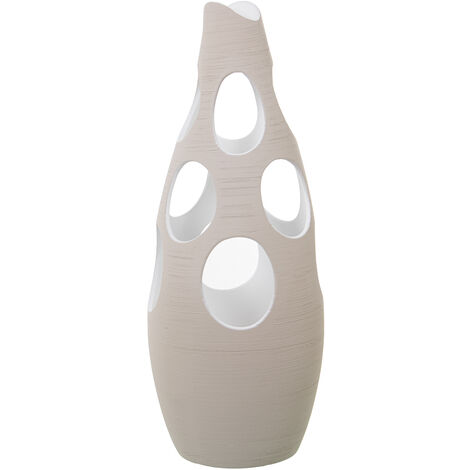 Vase Céramique 70 Cm Rayé Brut Trous Cercles °26X70 Cm (1/3)