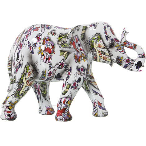 Figurine en résine éléphant décorée Casino 29X11X20 Cm (1/3)