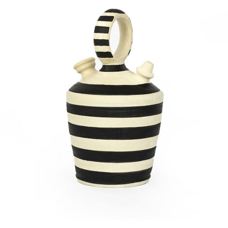 Botijo ​​​​17x17x31 Argile Blanc Cassé/Noir (1/5)