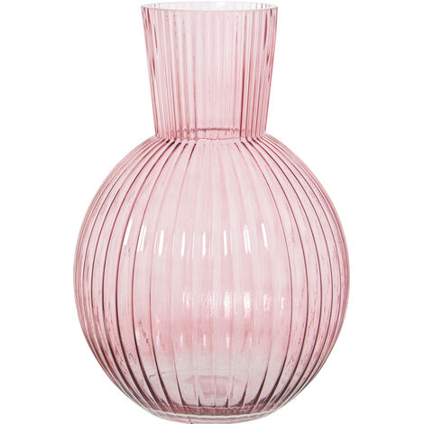 Vase en Verre Rose °24X36 Cm, Bouche : °12 Cm - Base : °12C (1/2)