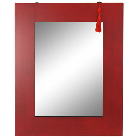 DKD Home Decor Miroir Sapin Rouge Noir 70x2x90 cm (1/4)