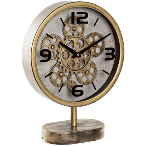 fh-deco DKD Home Decor Horloge Engrenage Doré (1/3)