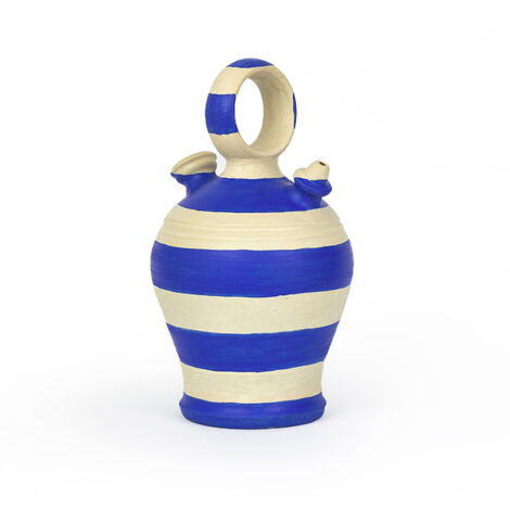 Botijo ​​​​15x15x28 Argile Blanc Cassé/Bleu (1/5)