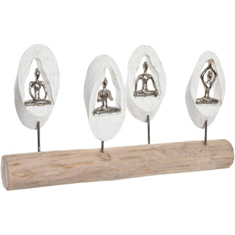Figure Mangue Aluminium 56X8X31 Yoga Blanc (1/3)
