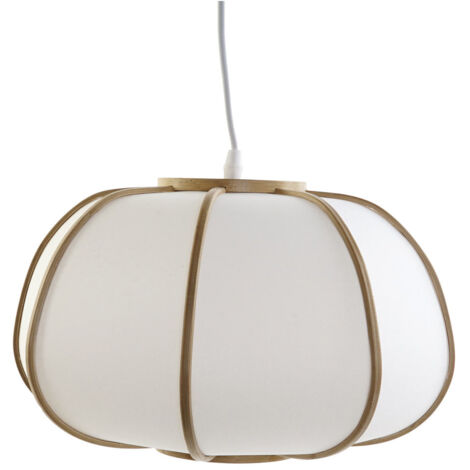 Plafonnier Bambou Polyester 34X34X21 Naturel (1/5)