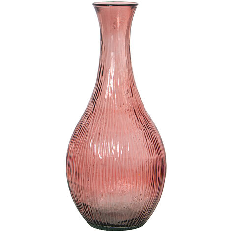 Vase Verre Recyclé 75 Cm Rose °32X75 Cm Bouche:°15/°8 Cm (1/4)