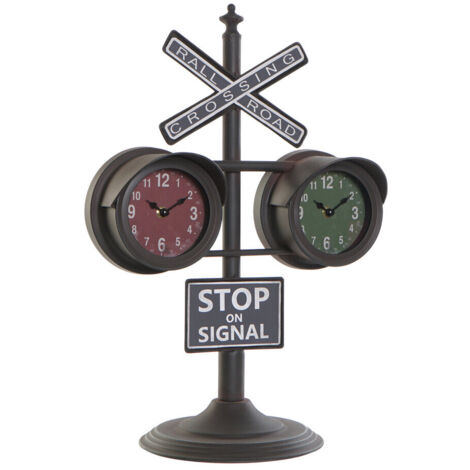 DKD Home Decor Horloge de Table Vintage Noir 36x22x52 cm (1/3)