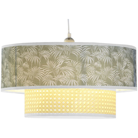 DKD Home Decor Suspension Naturel Noir Blanc Vert 40W 50W (1/5)