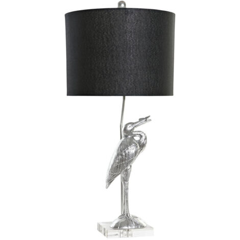 DKD Home Decor Lampe de bureau Noir Argent 33x33x74 cm (1/5)